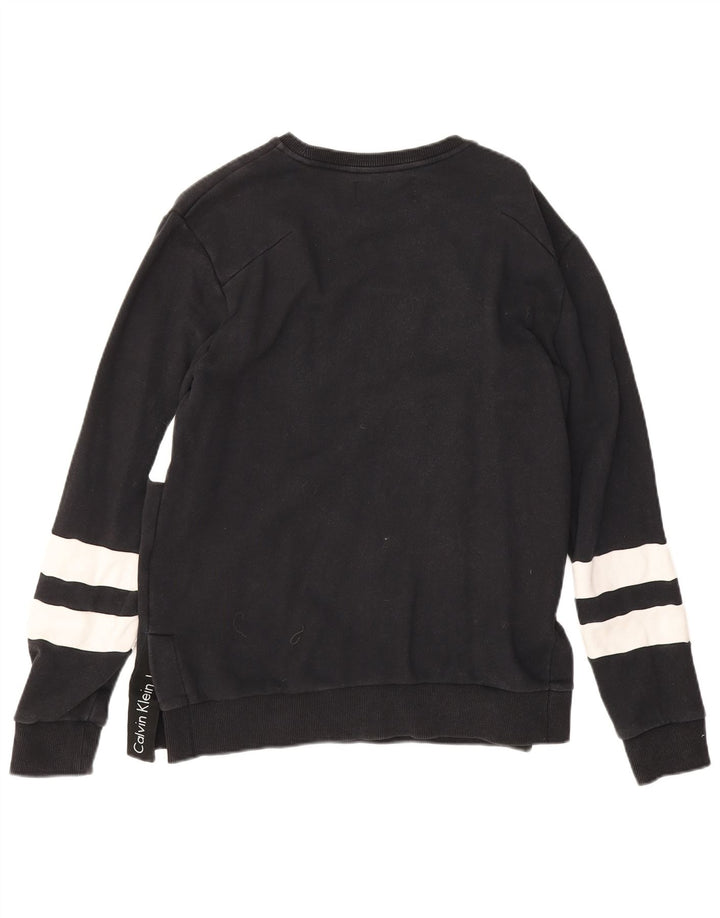 Calvin Klein Jeans Sweat-shirt pour homme en coton color block noir moyen
