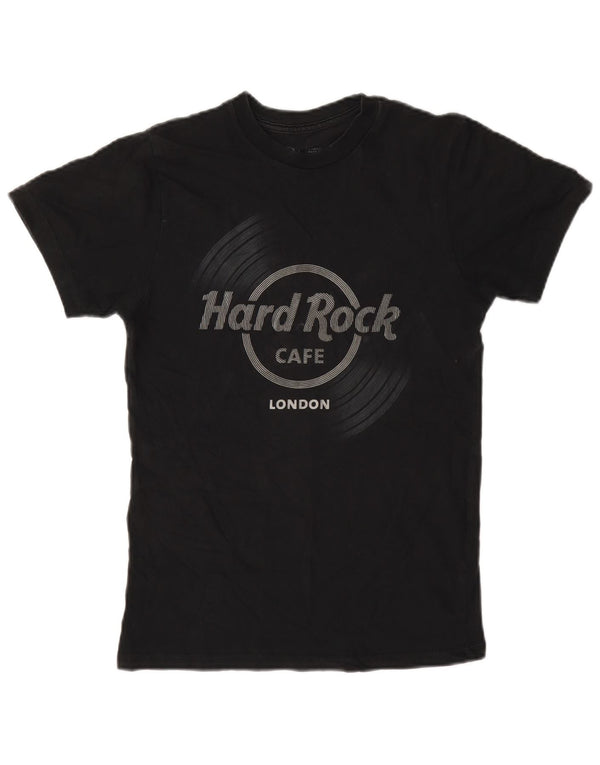 Hard Rock Cafe Hommes London T-Shirt Graphique Top XS Noir Coton