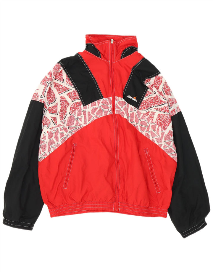 Ellesse Veste de survêtement pour homme 2XL Rouge Colorblock Polyester