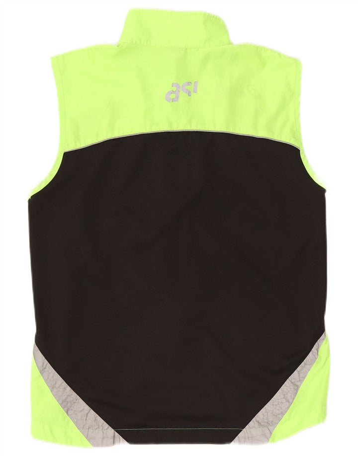 Asics Veste de survêtement sans manches pour homme Small Vert Colourblock