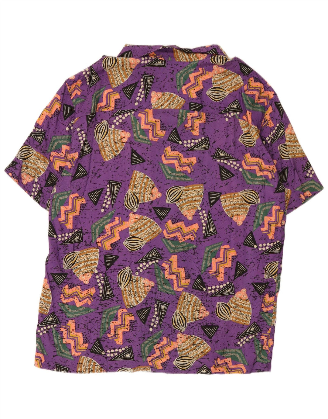 Pull & Bear Chemise Hawaïenne à Manches Courtes STWD Homme Violet Géométrique XL
