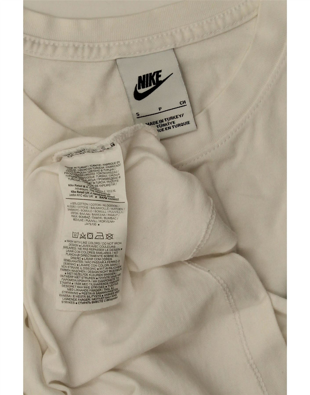 NIKE T-Shirt Homme Haut Petit Coton Blanc