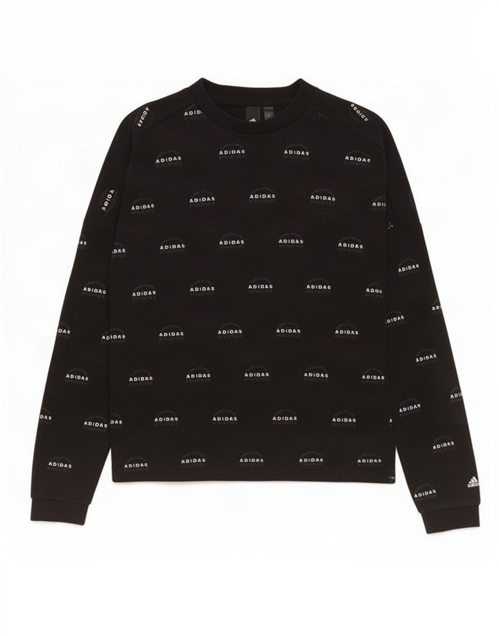 Adidas Sweat-shirt graphique pour homme Petit coton noir