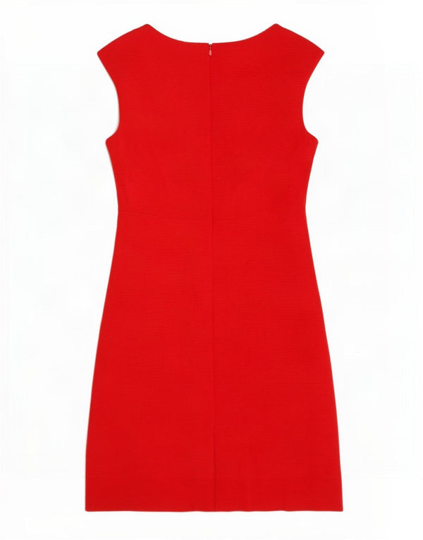 Laura Ashley Robe fourreau sans manches pour femme UK 12 Acrylique rouge moyen