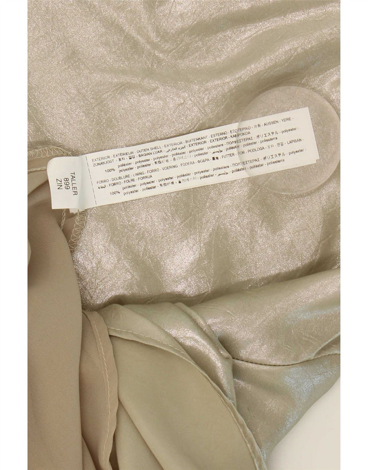 Zara Femme Robe Licou UK 6 XS Argent Polyester