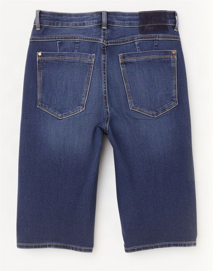 Marks & Spencer Short en denim magique pour femme UK 12 Medium W28 Bleu marine