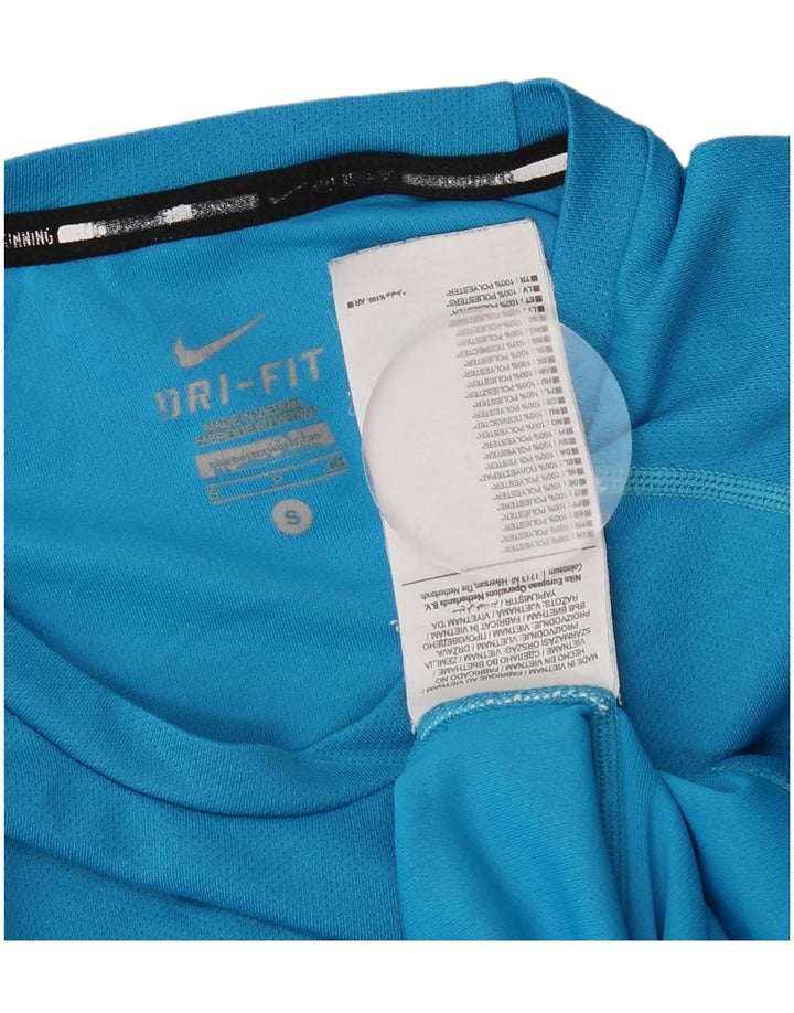Nike Hommes Dri Fit T-Shirt Haut Petit Bleu Polyester