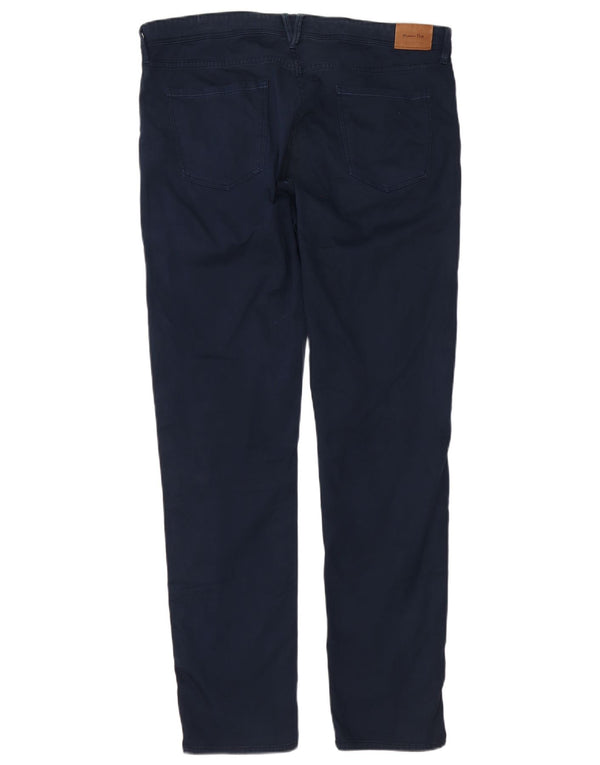 Massimo Dutti Pantalon décontracté coupe slim pour homme EU 44 Large W34 L32 Bleu marine