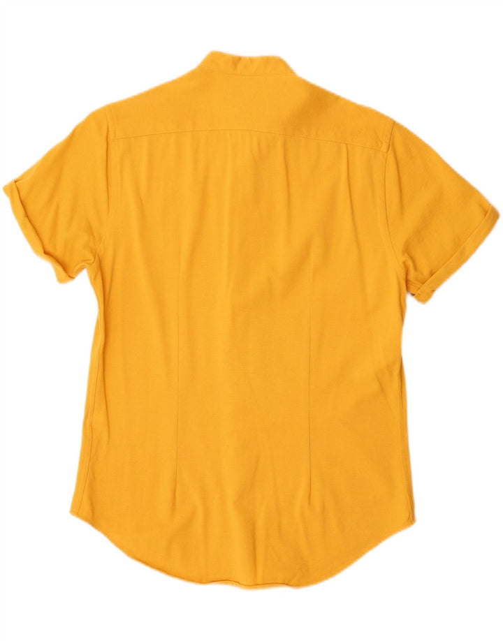 Zara Chemise Slim Fit À Manches Courtes Homme Petit Jaune