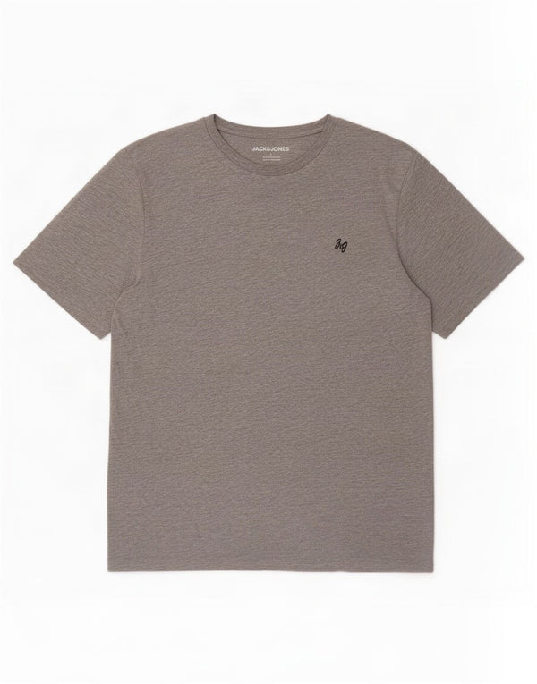 Jack & Jones T-Shirt Homme Haut Large Gris Coton