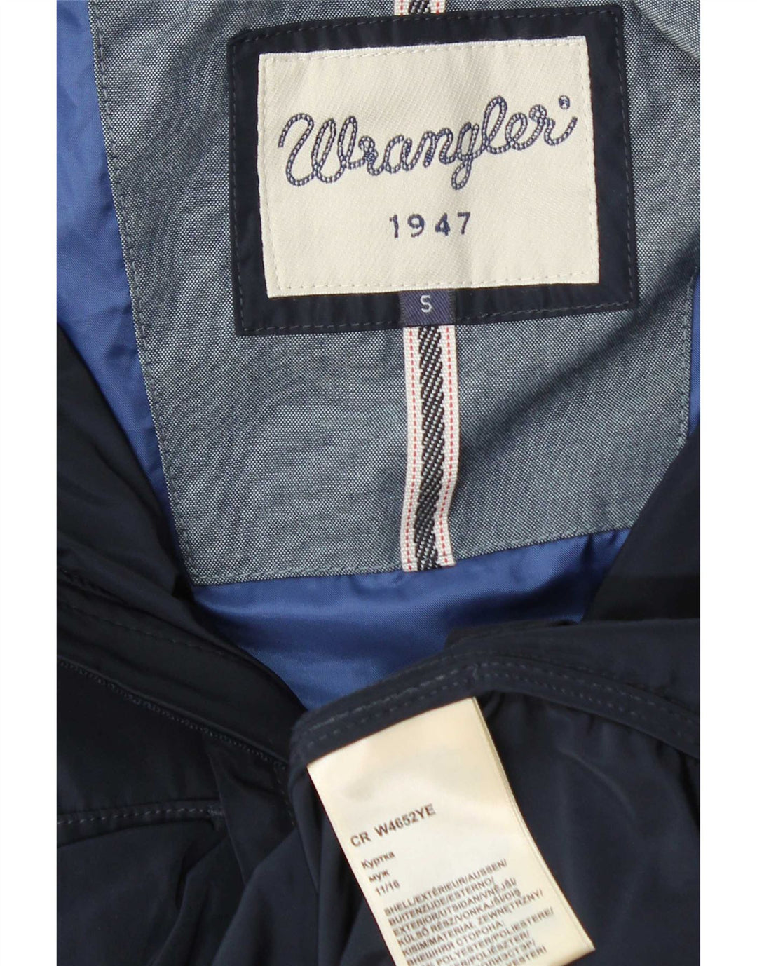 Wrangler Veste utilitaire à capuche pour homme UK 36 Small Bleu marine Polyester