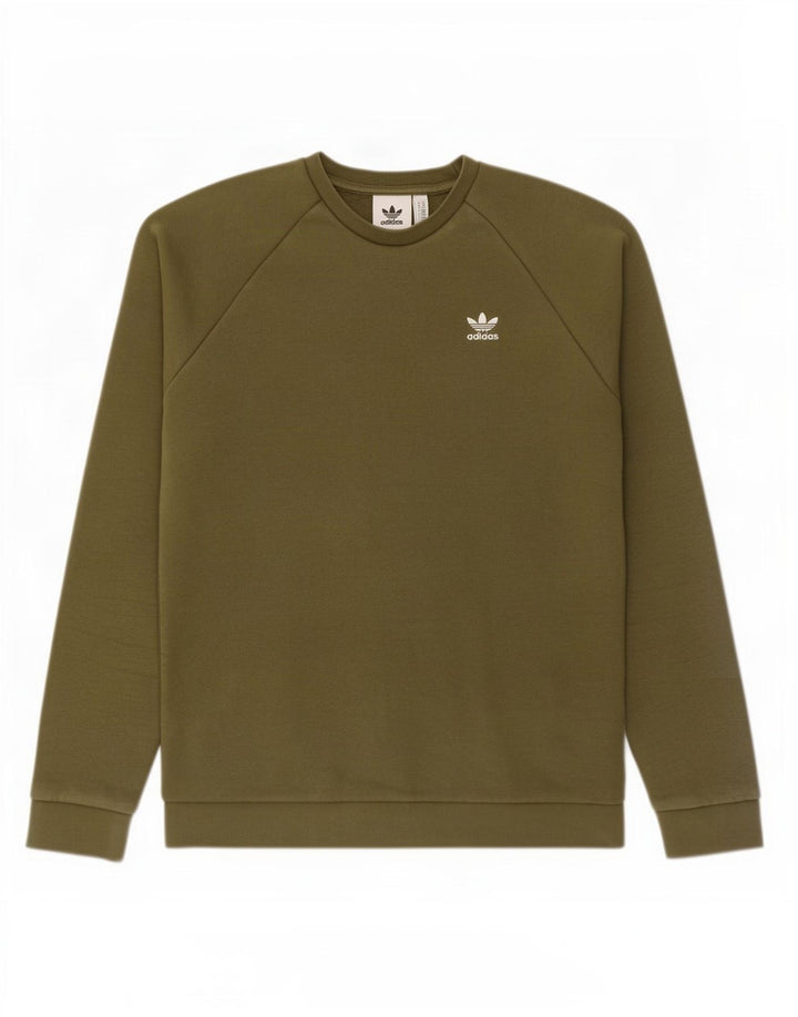 Adidas Sweat-shirt pour homme en coton kaki moyen