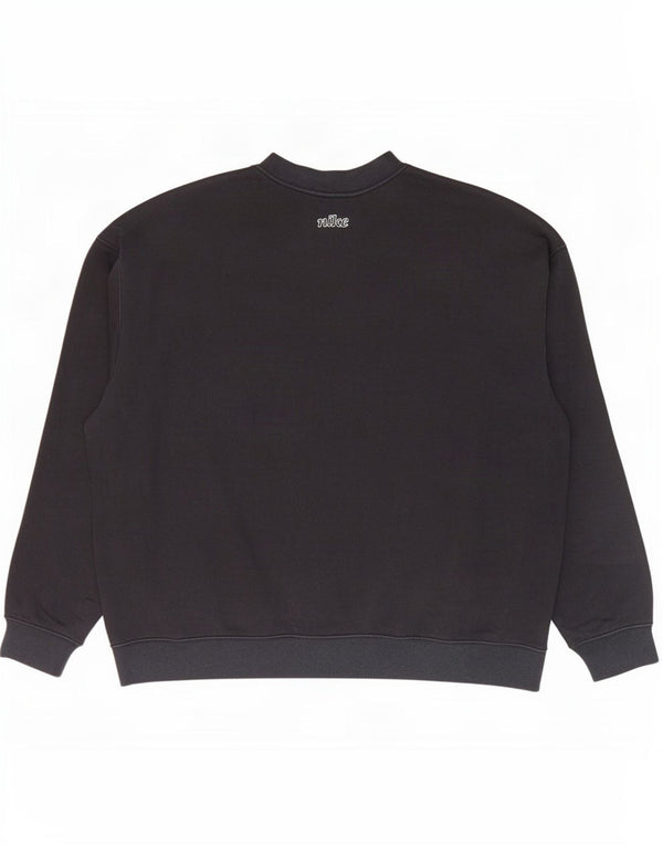 Nike Hommes Dri Fit Graphic Sweatshirt Jumper Grand Noir Coton