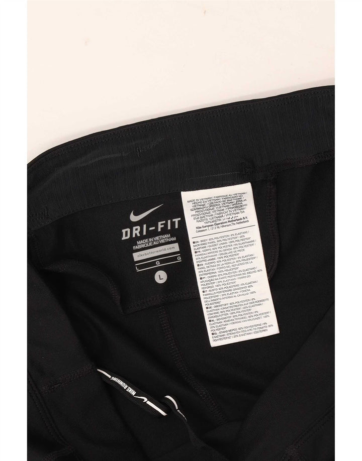 Nike Legging Capri Dri Fit pour femme UK 14 Large Noir Polyester