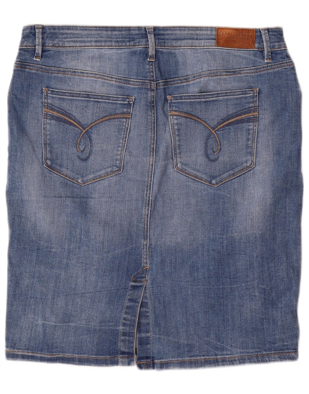 Esprit Jupe en Jean Femme W34 Large Bleu Coton