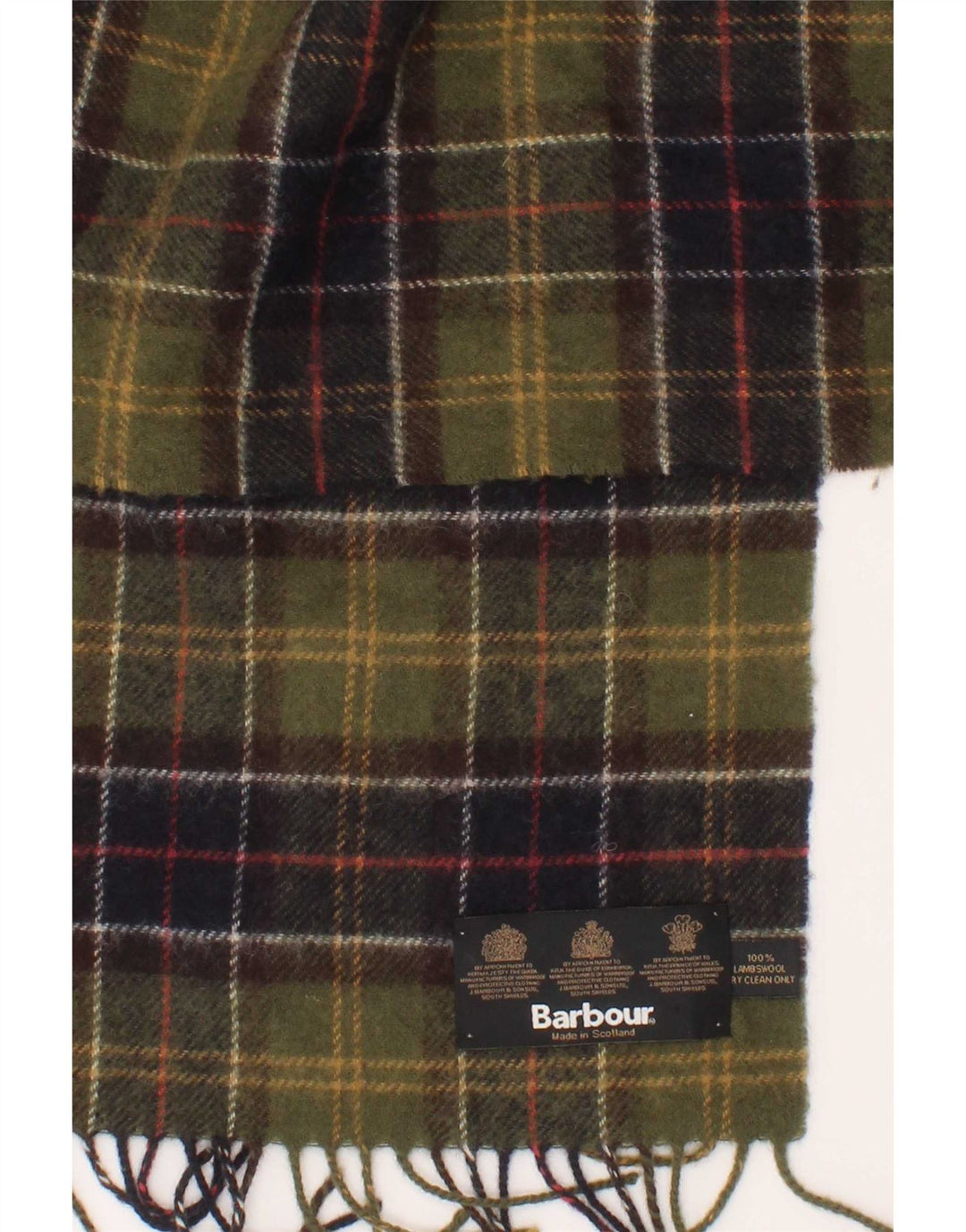 Écharpe Rectangle pour Hommes Barbour Taille Unique à Carreaux Verts