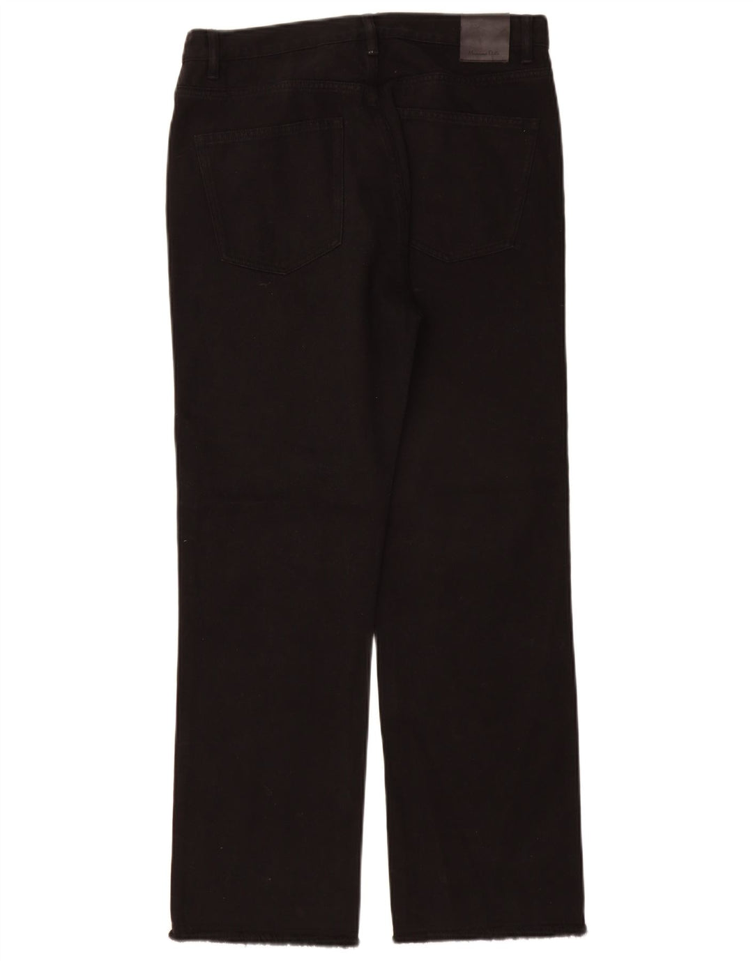Massimo Dutti Jean droit taille haute pour femme EU 40 Medium W30 L29 Noir