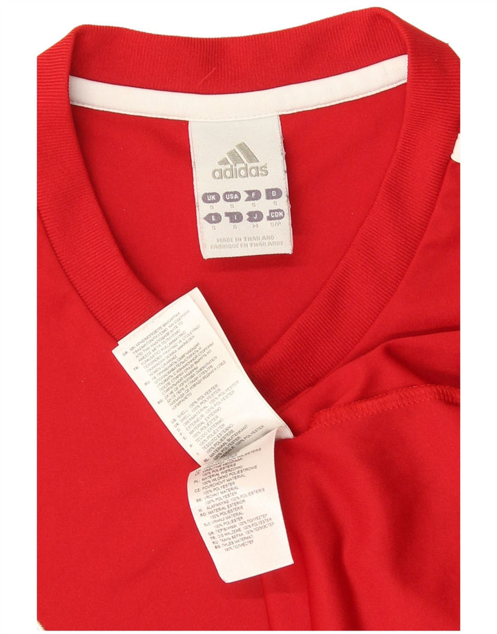 Adidas Hommes Climalite T-Shirt Haut Petit Rouge Polyester