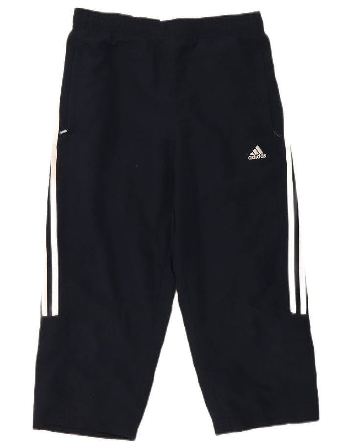 Adidas Pantalon de survêtement Capri pour femme UK 10 Small Bleu marine Polyester