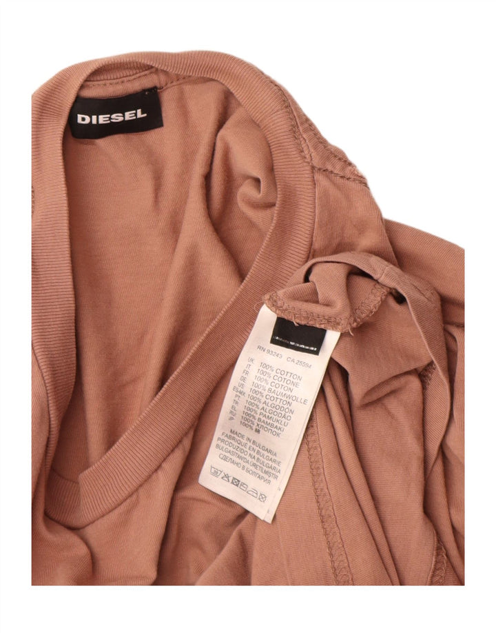 Diesel Haut graphique à manches longues pour hommes en coton marron moyen