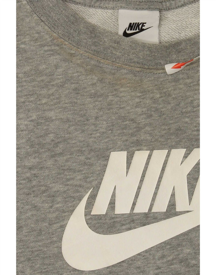 Nike Sweat-shirt surdimensionné graphique pour femme UK 18 XL Gris moucheté