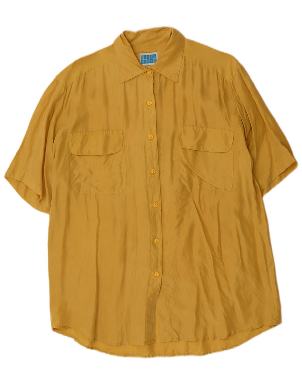 Witty Girl Chemise longue à manches courtes pour femme UK 10 Petit Jaune