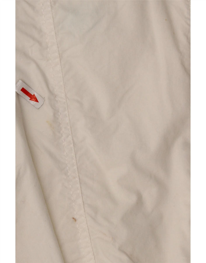 Sergio Tacchini Veste Bomber Courte Femme UK 10 Petit Polyester Blanc