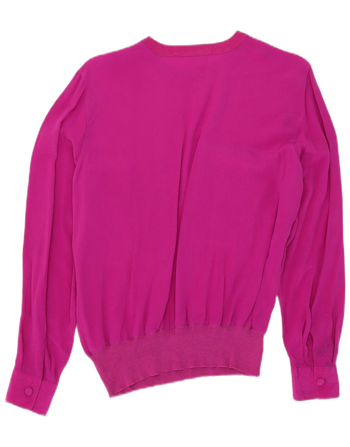 Mizar Chemisier à manches longues pour femme IT 42 en soie rose moyen