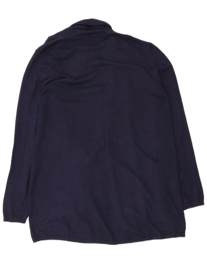 Zara Womens Open Cardigan Sweater UK 12 Bleu Marine Moyen