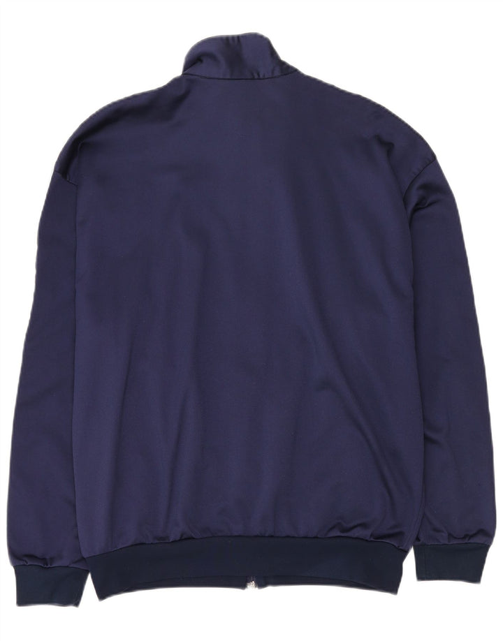 Asics Veste de survêtement graphique pour hommes, grand, bleu marine, colour block