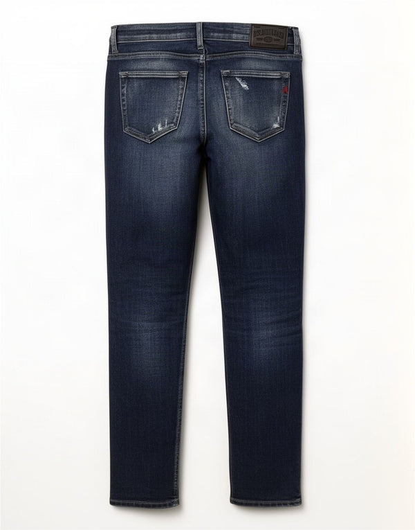 Replay Jean skinny Katewin effet vieilli W25 L28 bleu coton femme
