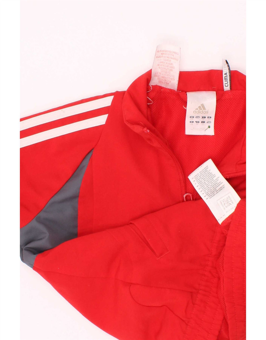 Adidas Climalite Survêtement Top Veste Garçon 4-5 Ans Rouge Colorblock