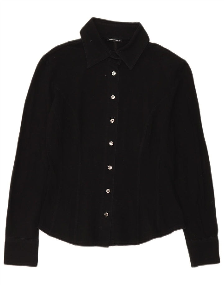 Penny Black Chemise Femme UK 10 Petit Coton Noir