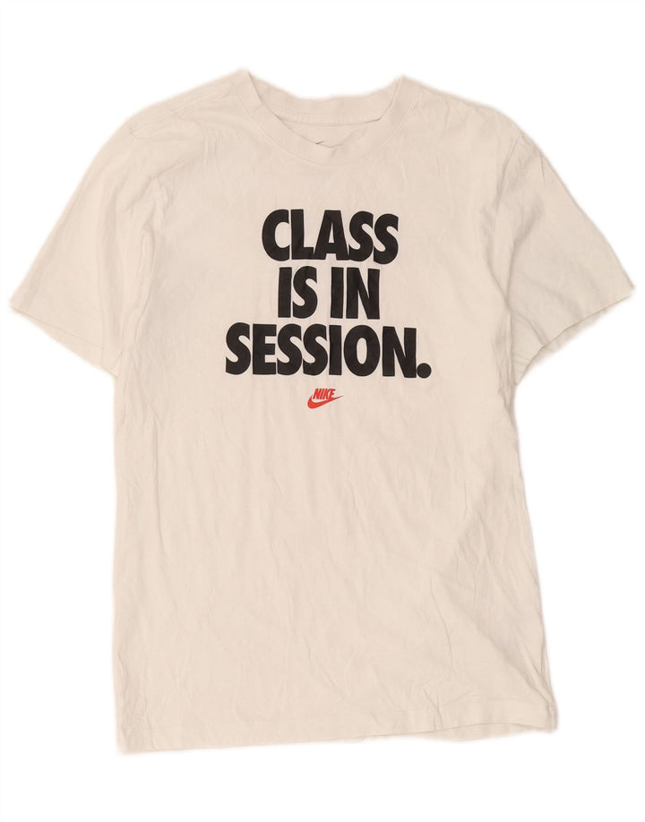 Nike T-shirt graphique pour hommes, petit, en coton blanc