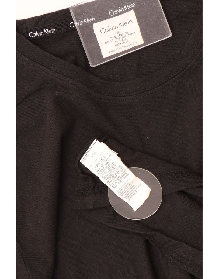 CALVIN KLEIN Haut Homme Manches Longues Large Noir Coton