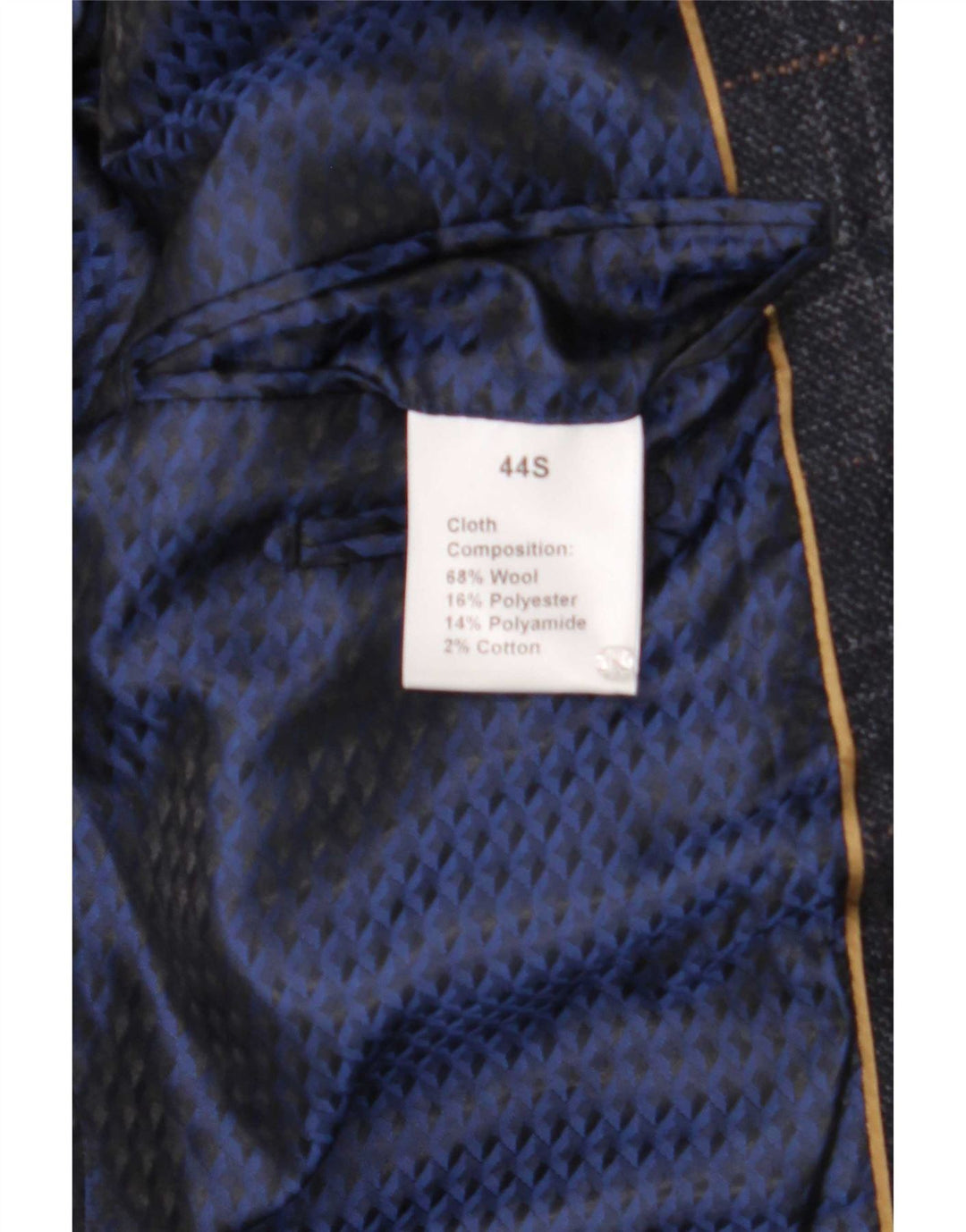 Douglas Veste blazer à 2 boutons pour homme UK 44 2XL Bleu marine à carreaux en laine