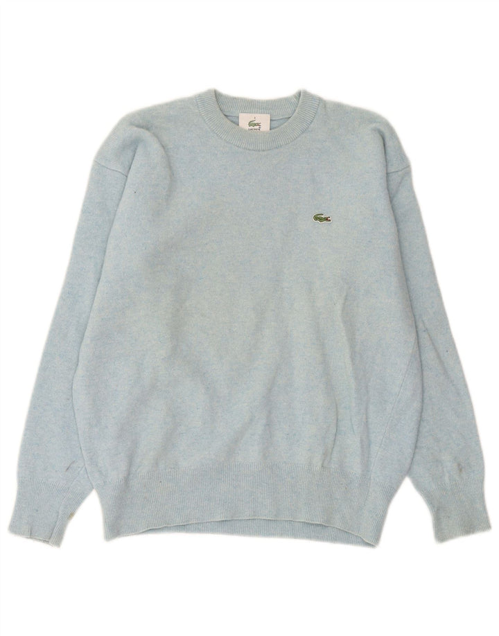 Lacoste Pull ras du cou pour homme Taille 3 Petite laine d'agneau bleue