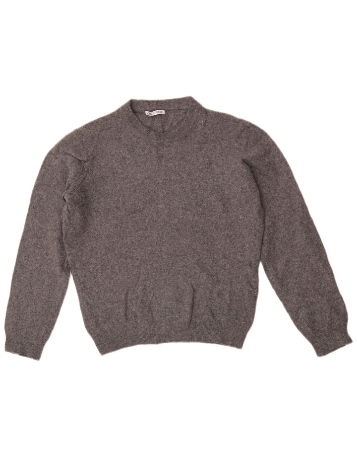 Zara Pull à col rond en laine mouchetée gris moyen pour homme