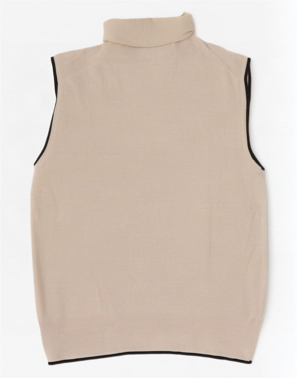 Zara Femme Débardeur UK 12 Beige Moyen Viscose