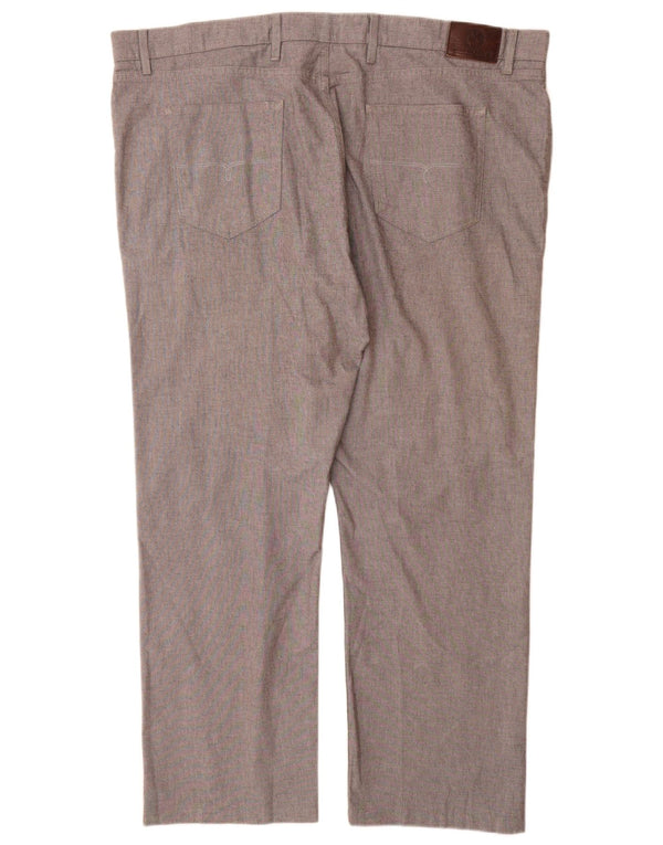 Marks & Spencer Pantalon décontracté droit Blue Harbor pour homme W44 L31 Gris