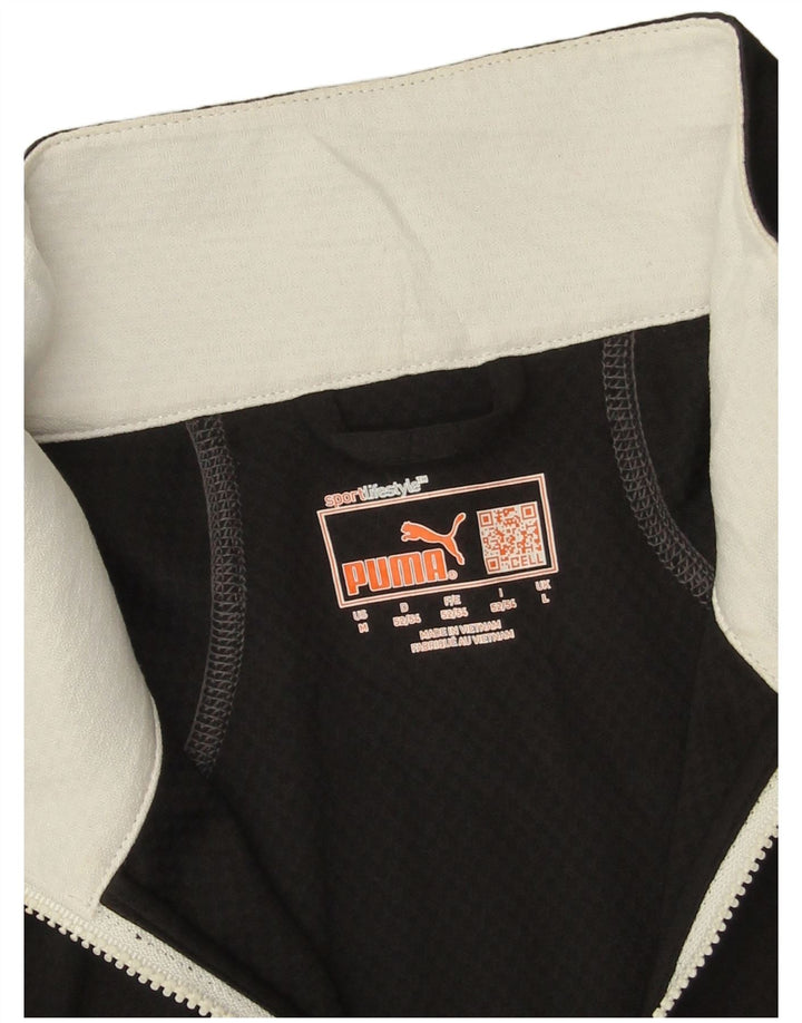 Puma Haut de survêtement à col zippé pour homme, grand, noir