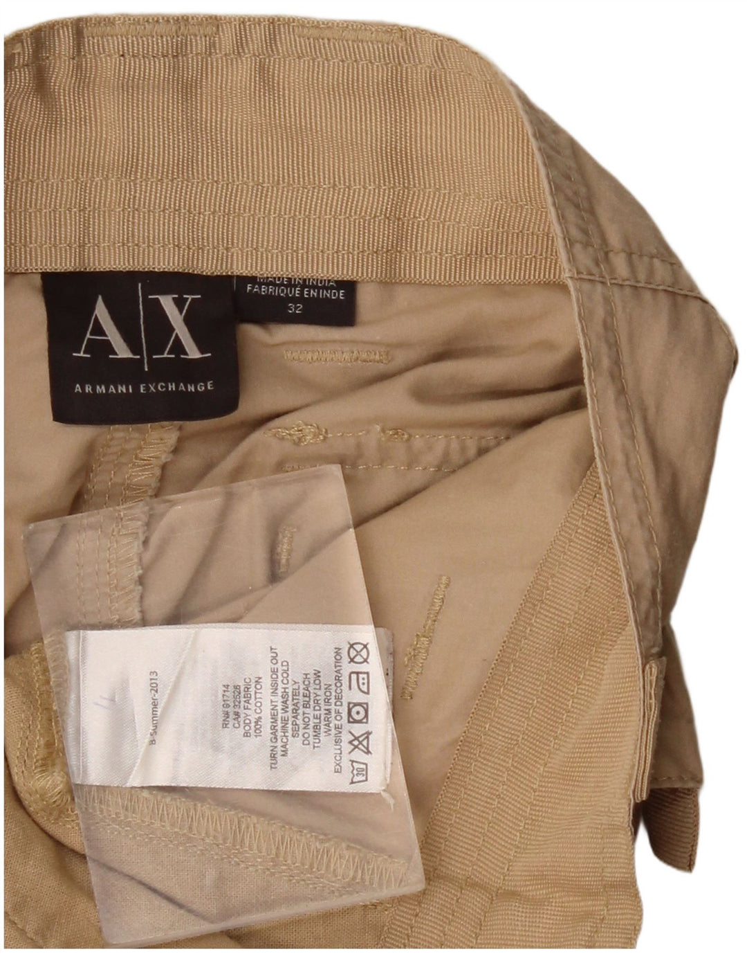 ARMANI EXCHANGE Short Cargo Homme W32 Coton Beige Moyen