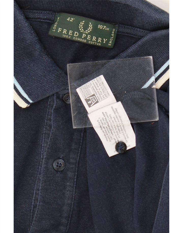 FRED PERRY Polo Homme Bleu Marine Moyen Coton