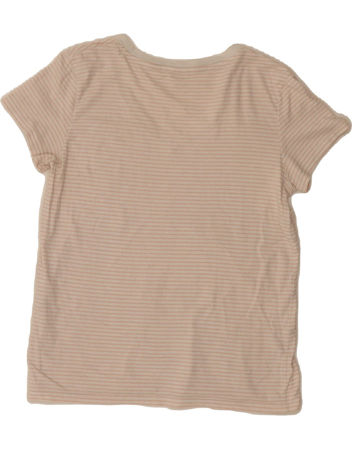 LEVI'S Womens T-Shirt Top UK 12 Medium White Striped Vintage Levi's and Second-Hand Levi's from Messina Hembry 
