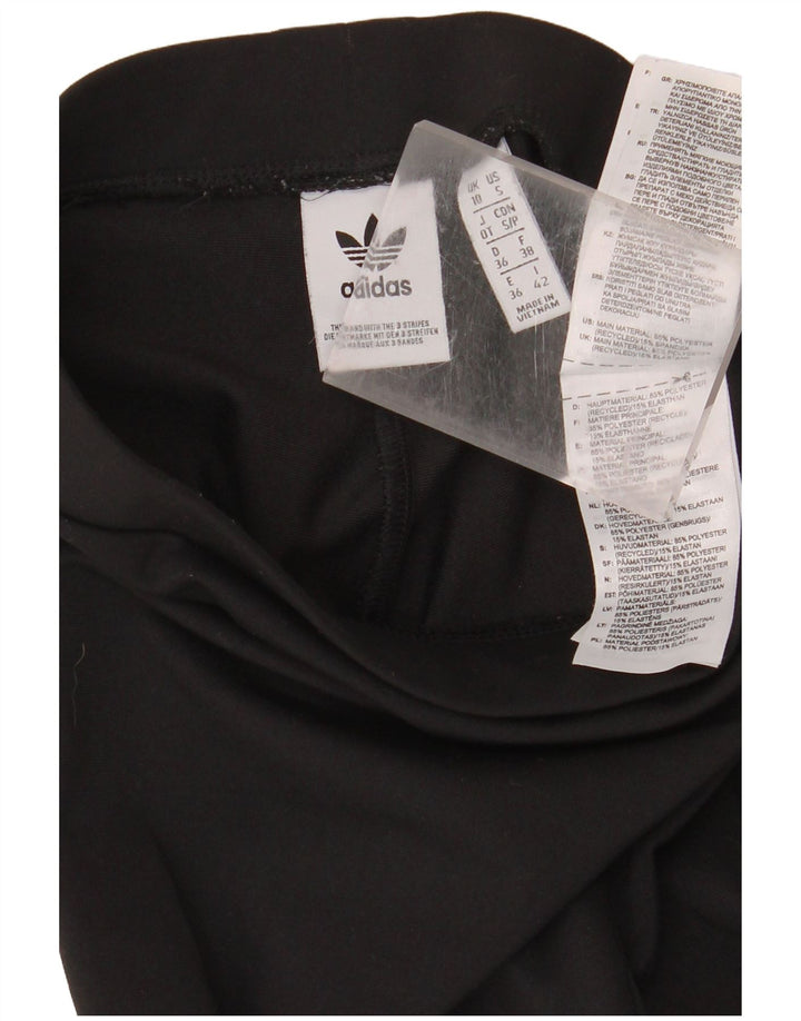 ADIDAS Leggings étriers pour femmes UK 10 Petit Noir Polyester