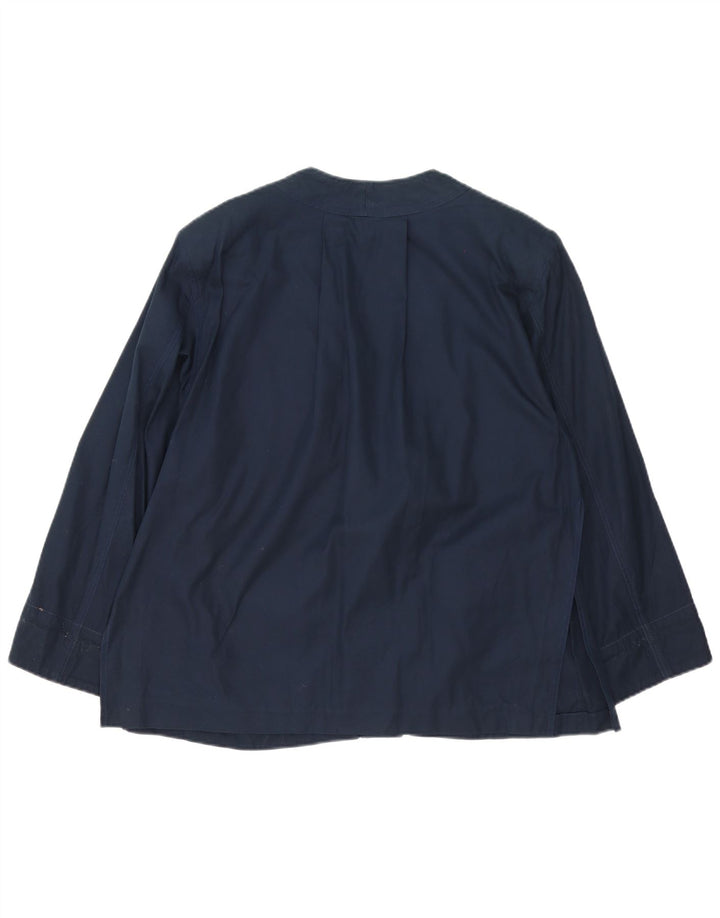Veste utilitaire femme vintage UK 16 Grand colorblock bleu marine