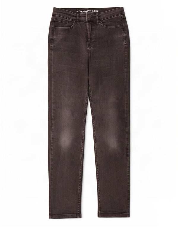 Marks & Spencer Jean droit pour femme UK 8 Small W28 L30 Coton noir