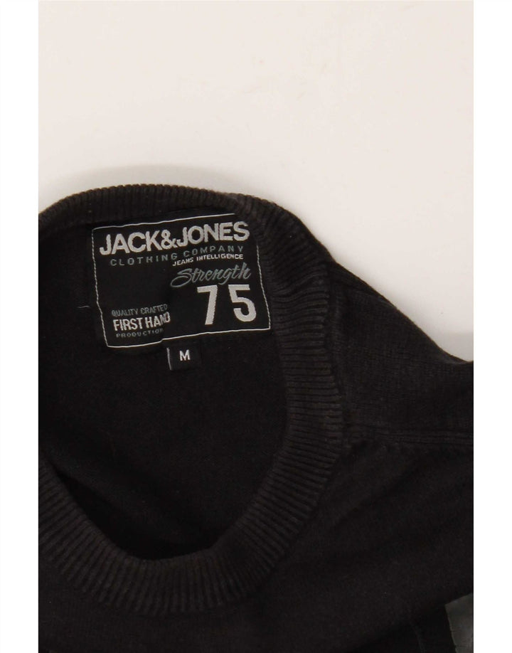 Jack & Jones Pull Graphique Regular Fit Ras du Cou Homme Noir Moyen