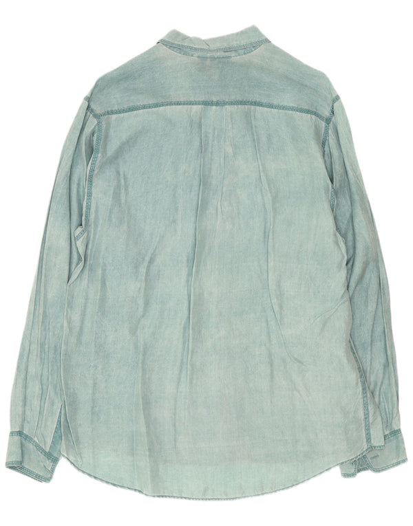 Chemise en jean vintage pour homme Soie vert moyen