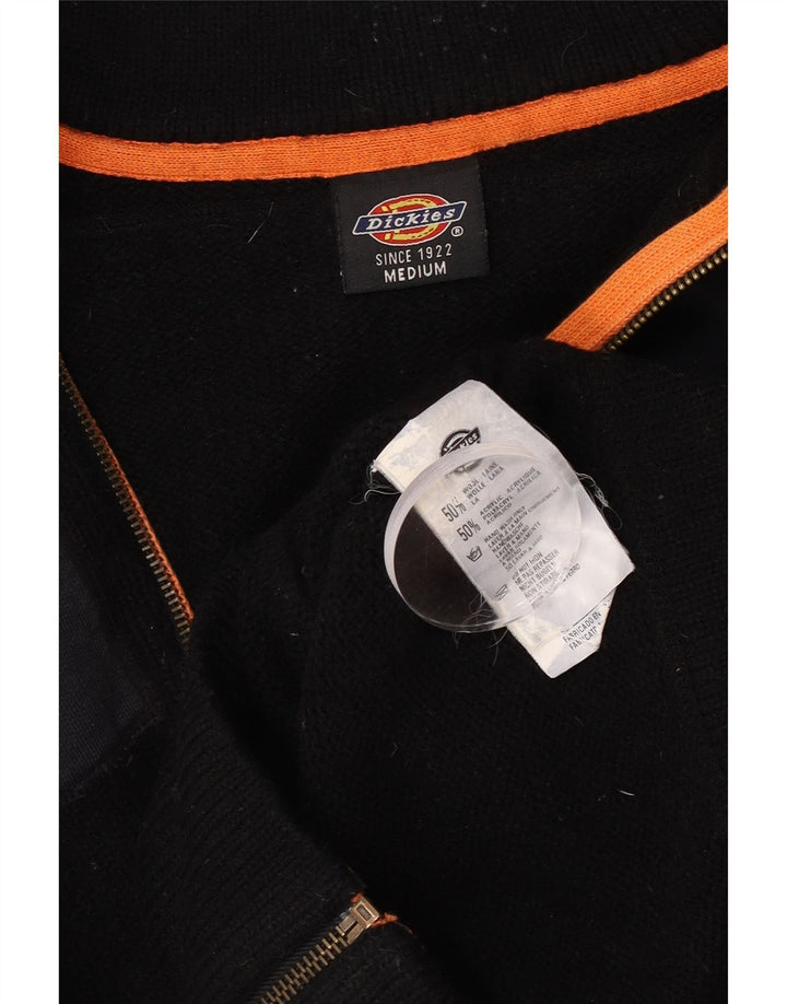 Dickies Pull Cardigan Graphique Homme Noir Moyen Laine Colorblock